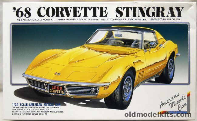 Arii 1/24 1968 Chevrolet Corvette Stingray Coupe or T-Top, 21001-1500 plastic model kit